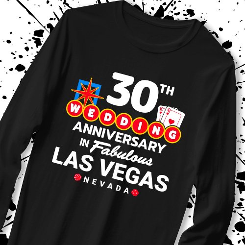 30th Wedding Anniversary Couples Las Vegas Trip T_Shirt