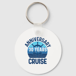 30th Wedding Anniversary Cruise 30 Years Couples V Keychain