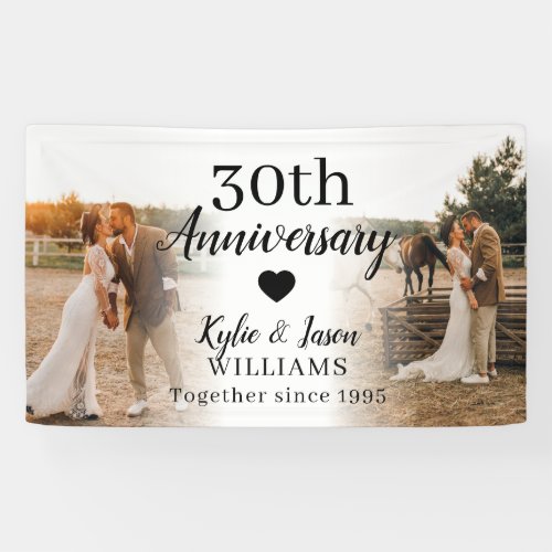 30th Wedding Anniversary Custom 2 Photo Collage