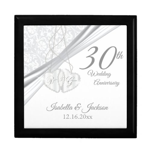 30th Wedding Anniversary Design Gift Box