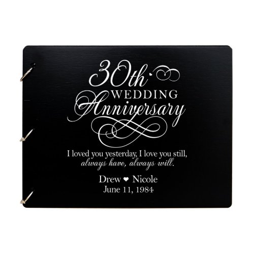30th Wedding Anniversary Elegant Guest Book