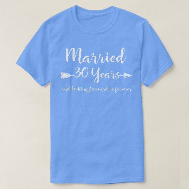 30th Wedding Anniversary Gift  for Him Her Couples T-Shirt (Design Front)