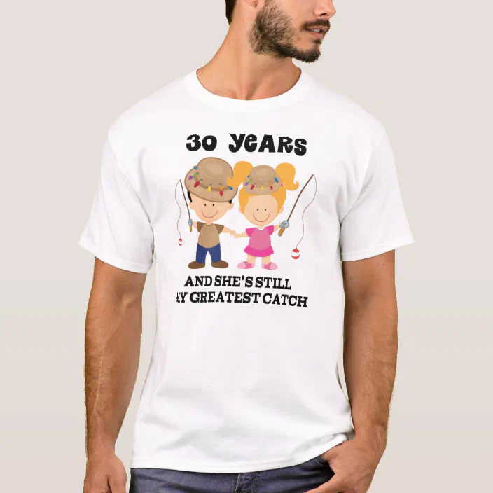 30th Wedding Anniversary Gift For Him T-Shirt | Zazzle.com