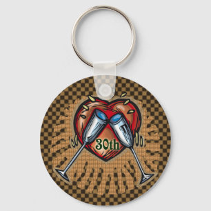30th Wedding Anniversary Gifts Keychain