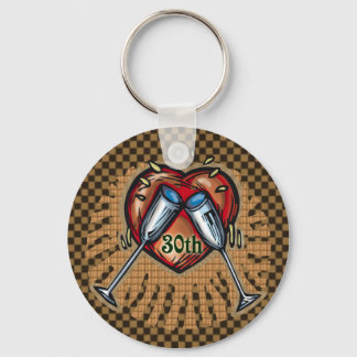 30th Wedding Anniversary Gifts Keychain