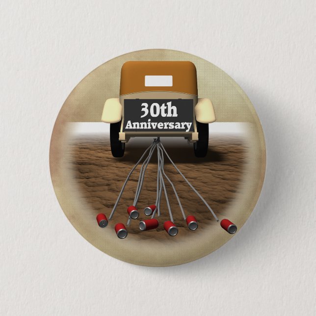 30th Wedding Anniversary Gifts Pinback Button (Front)