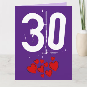 30TH WEDDING ANNIVERSARY GREETING BIG CARD