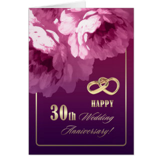 30th Wedding Anniversary Greeting Cards