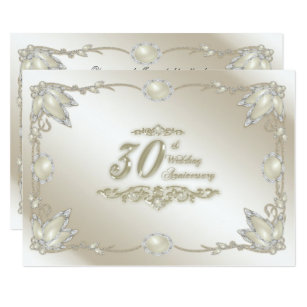 30th Wedding  Anniversary  Invitations Announcements Zazzle 