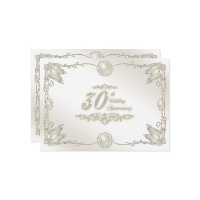 30th Wedding Anniversary Invitation (Front/Back In Situ)