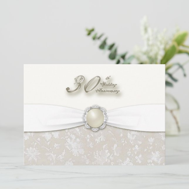 30th Wedding Anniversary Invitation (Standing Front)