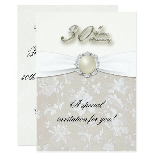 30th Wedding  Anniversary  Invitation  Zazzle