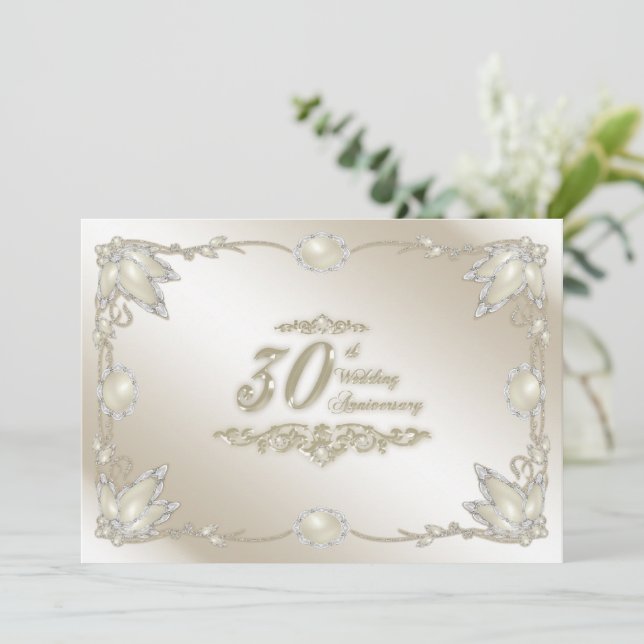 30th Wedding Anniversary Invitation (Standing Front)