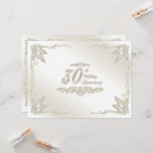30th Wedding Anniversary Invitation