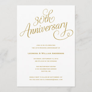 30TH   WEDDING ANNIVERSARY INVITATIONS