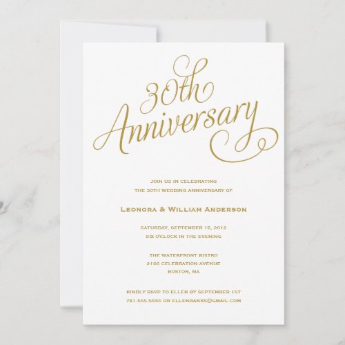 30TH | WEDDING ANNIVERSARY INVITATIONS
