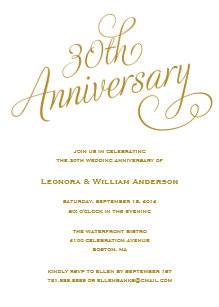 30th anniversary wedding invitations zazzle