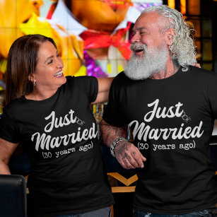 30th Wedding Anniversary Just Married 30 Years Ago T-Shirt