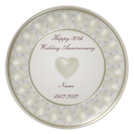 30th Wedding Anniversary Melamine Plate