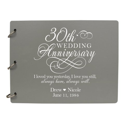 30th Wedding Anniversary Modern Guest Book