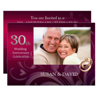 30th Wedding Anniversary Party Invitations