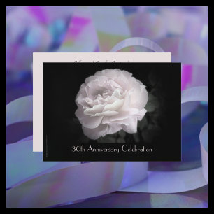 30th Wedding Anniversary Party Pale Pink Rose Invitation