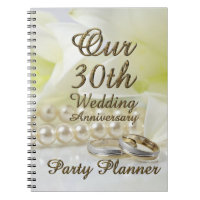 30th Wedding Anniversary Party Planner Gold Pearls