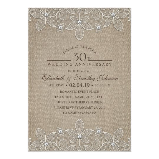  Anniversary  invitation  Rustic  Vow Renewal Party Zazzle com