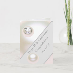 30th Wedding Anniversary Pearl Card