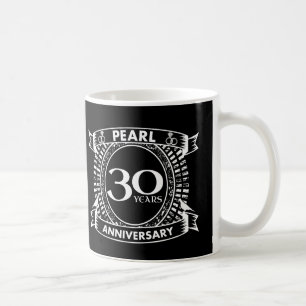 30th wedding anniversary pearl crest coffee mug