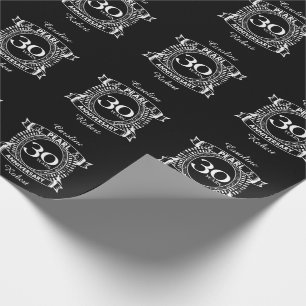 30th wedding anniversary pearl crest wrapping paper