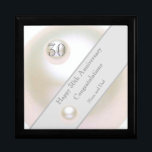 30th Wedding Anniversary Pearl Gift Box<br><div class="desc">This lovely thirtieth wedding anniversary,  editable gift box features,  traditional pearls in the design,  and editable text,   lovely to hold a special gift and to team with a matching card for Mum and Dad,  or a husband or wife.</div>