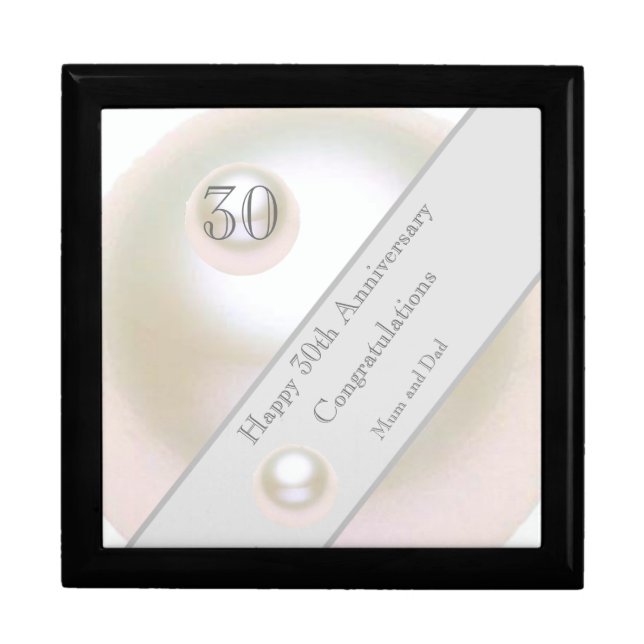 30th Wedding Anniversary Pearl Gift Box (Front)