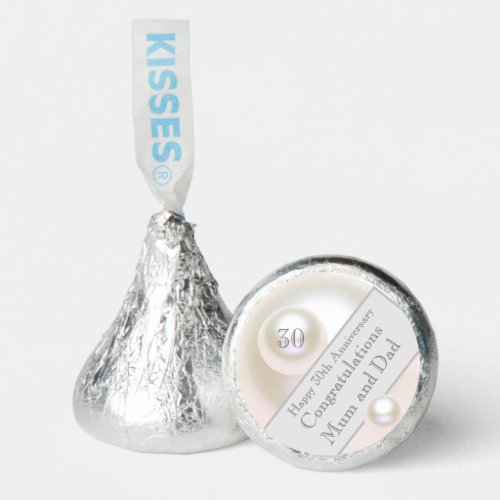 30th Wedding Anniversary Pearl  Hersheys Kisses