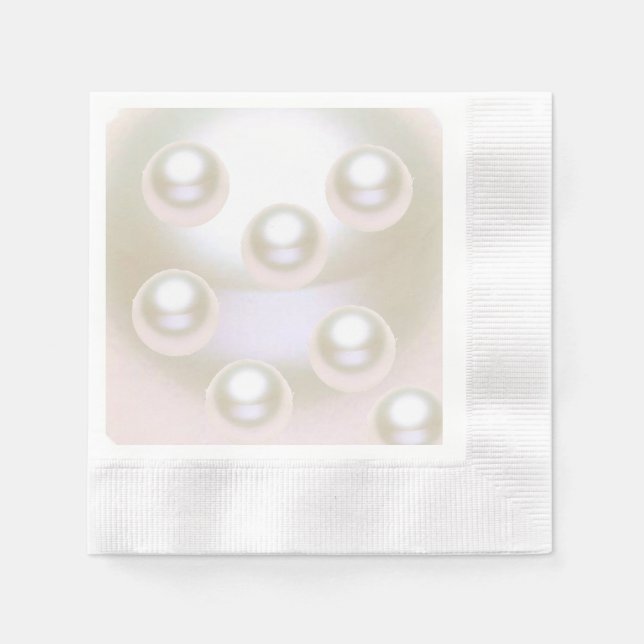 30th Wedding Anniversary Pearl  Napkins (Front)