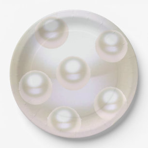 30th Wedding Anniversary Pearl Paper Plates
