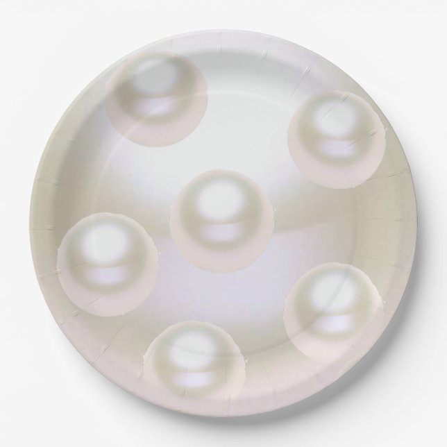 30th Wedding Anniversary Pearl  Paper Plates (Front)