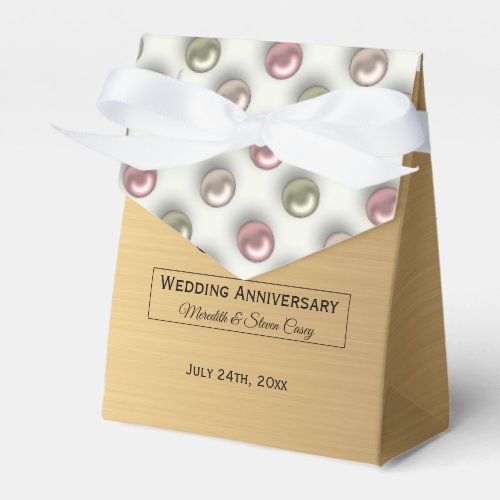 30th Wedding Anniversary Pearls Favor Box