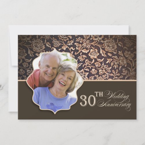 30th wedding anniversary photo invitation