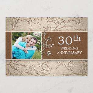 30th wedding anniversary photo invitations