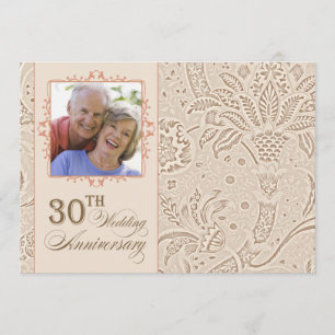 30th wedding anniversary photo invitations