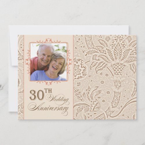 30th wedding anniversary photo invitations