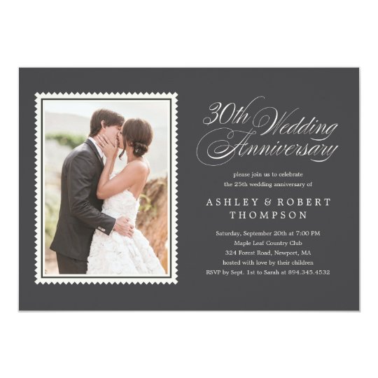 30th wedding anniversary photo invitations zazzle com