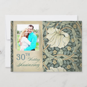 30th wedding anniversary photo invitations