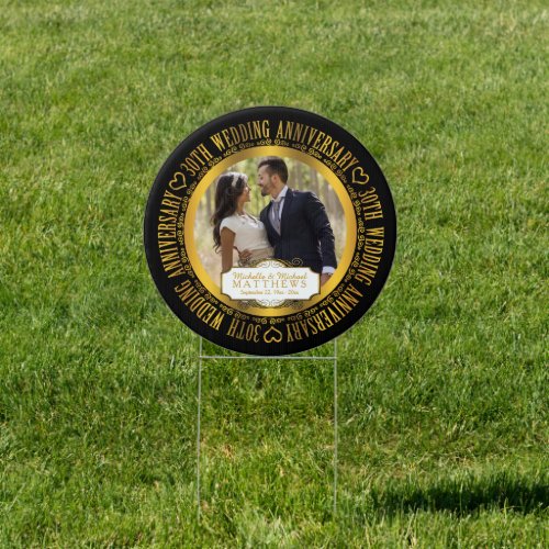 30th Wedding Anniversary Photo Keepsake Sign