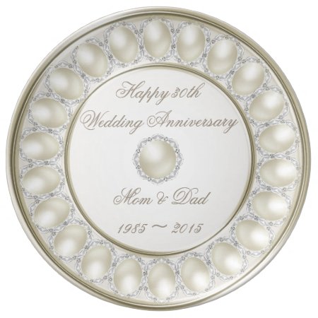 30th Wedding Anniversary Porcelain Plate