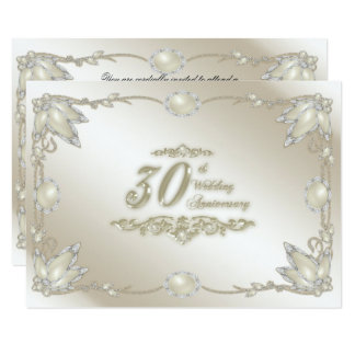 30th Wedding Anniversary RSVP Card