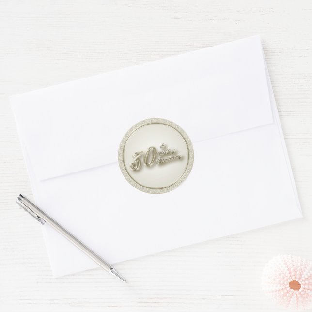 30th Wedding Anniversary Sticker (Envelope)