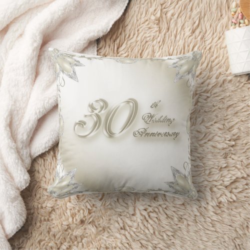 30th Wedding Anniversary Throw Pillow