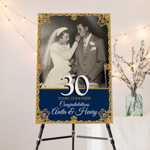 30th Wedding Anniversary Welcome Sign